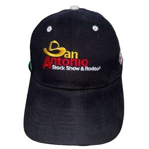 San Antonio Stock Show & Rodeo Black Strapback Hat AG Mechanics 2009 Cap